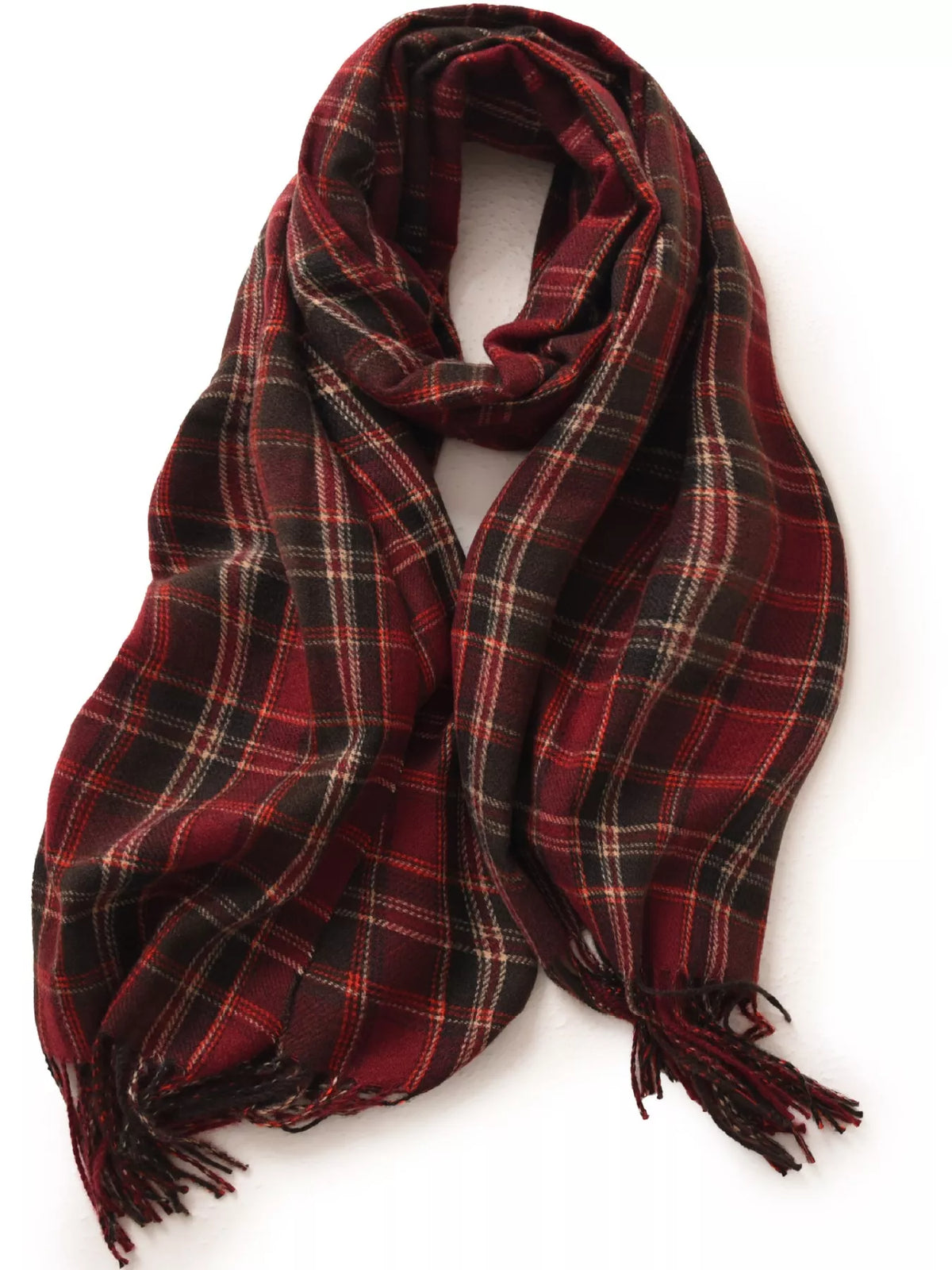 Classic Tartan Plaid Fringe Scarf