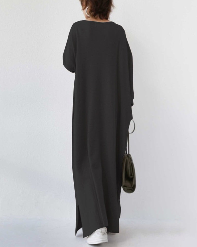 Stylish Long Sleeve Winter Maxi Dress for Women