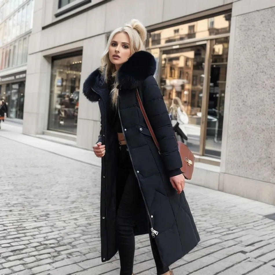 Warm Women's Quilted Down Parka Jacket