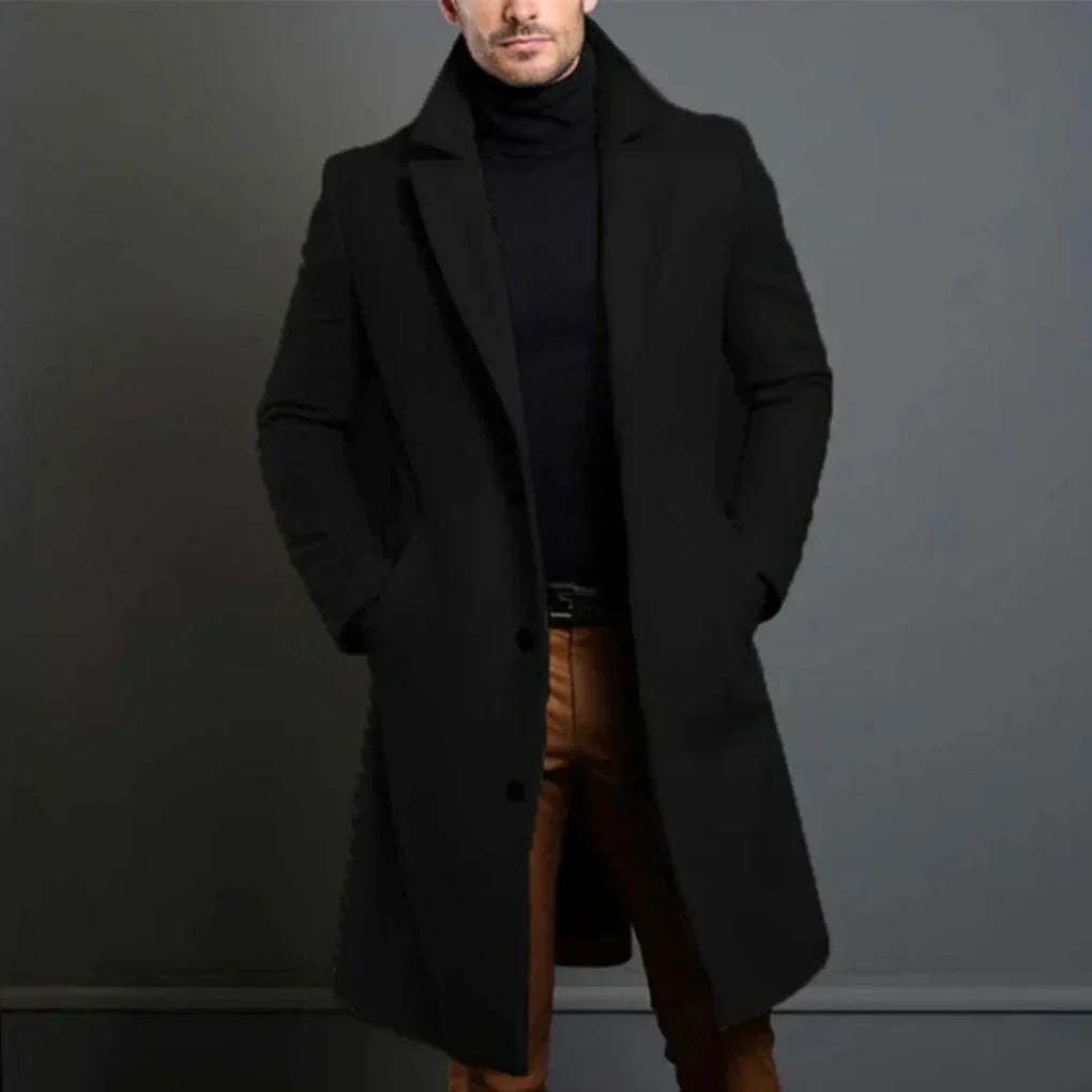 Warm Winter Mens Wool Blend Overcoat