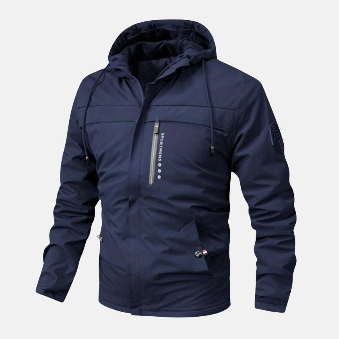 Casual Fit Hoodie Jacket with Zipper Front Closure