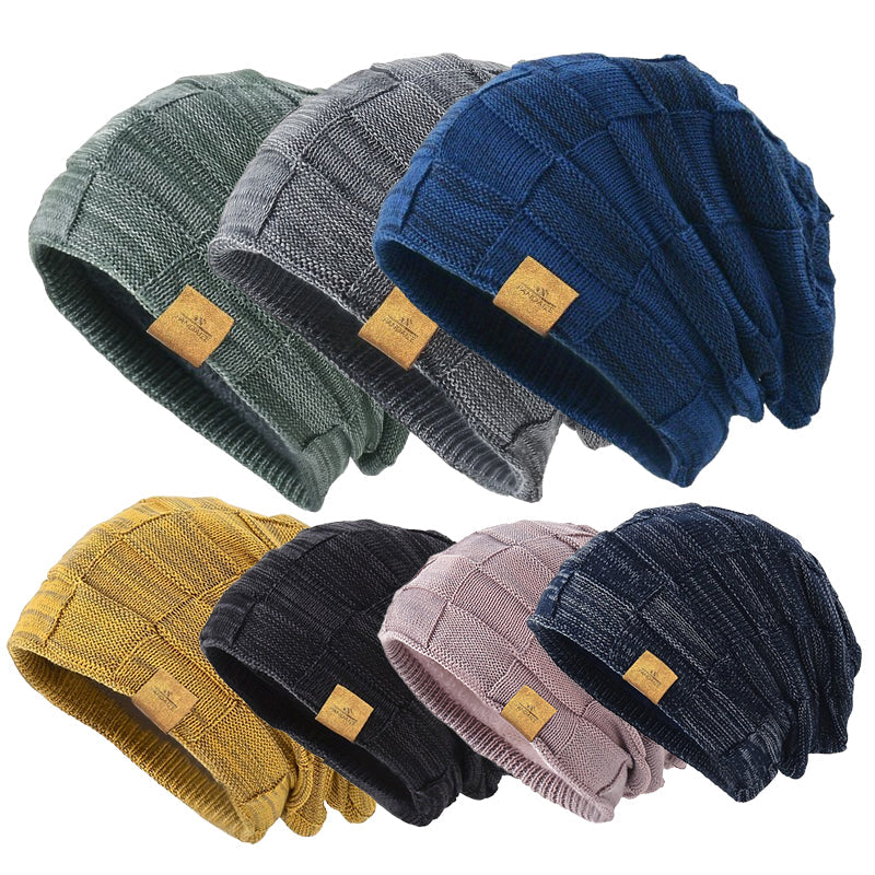 Pandaize Luxe-Knit Beanie - Soft Mixed-Color Unisex Winter Essential