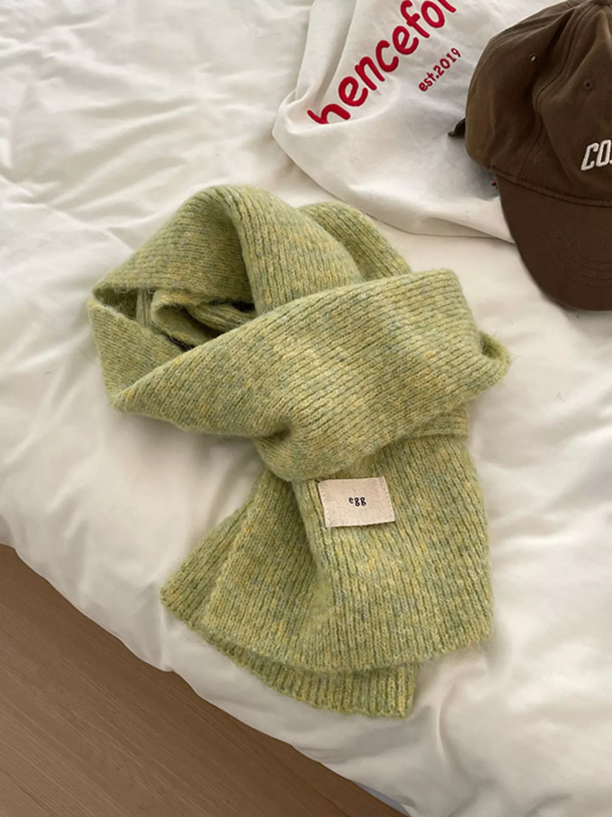 Cozy Brushed Knitted Winter Scarf