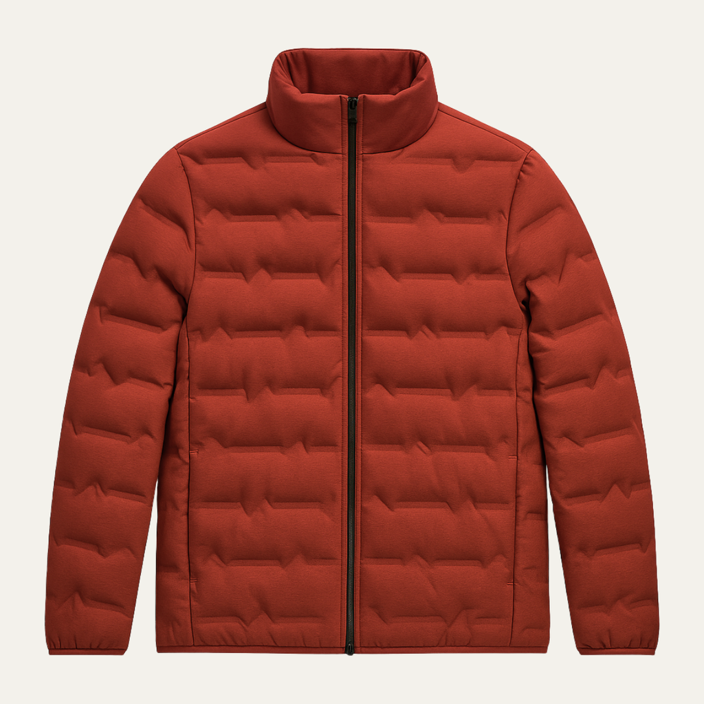 Warm Waterproof Men's Ski Down Jacket - Red