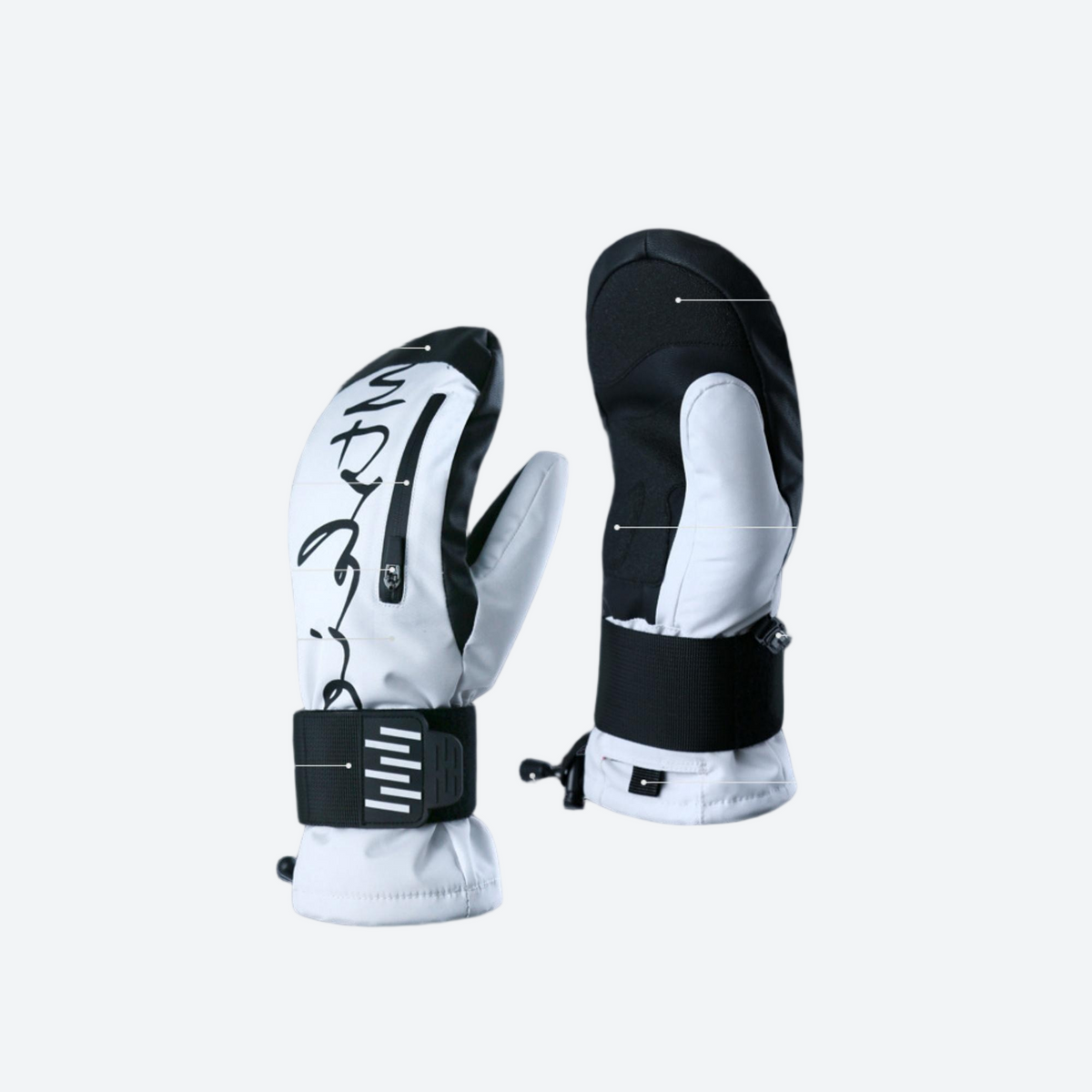 Vanguard KEVLAR Removable Wrist Guard Snow Mittens