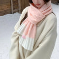Two-Tone Cable Knitted Scarf