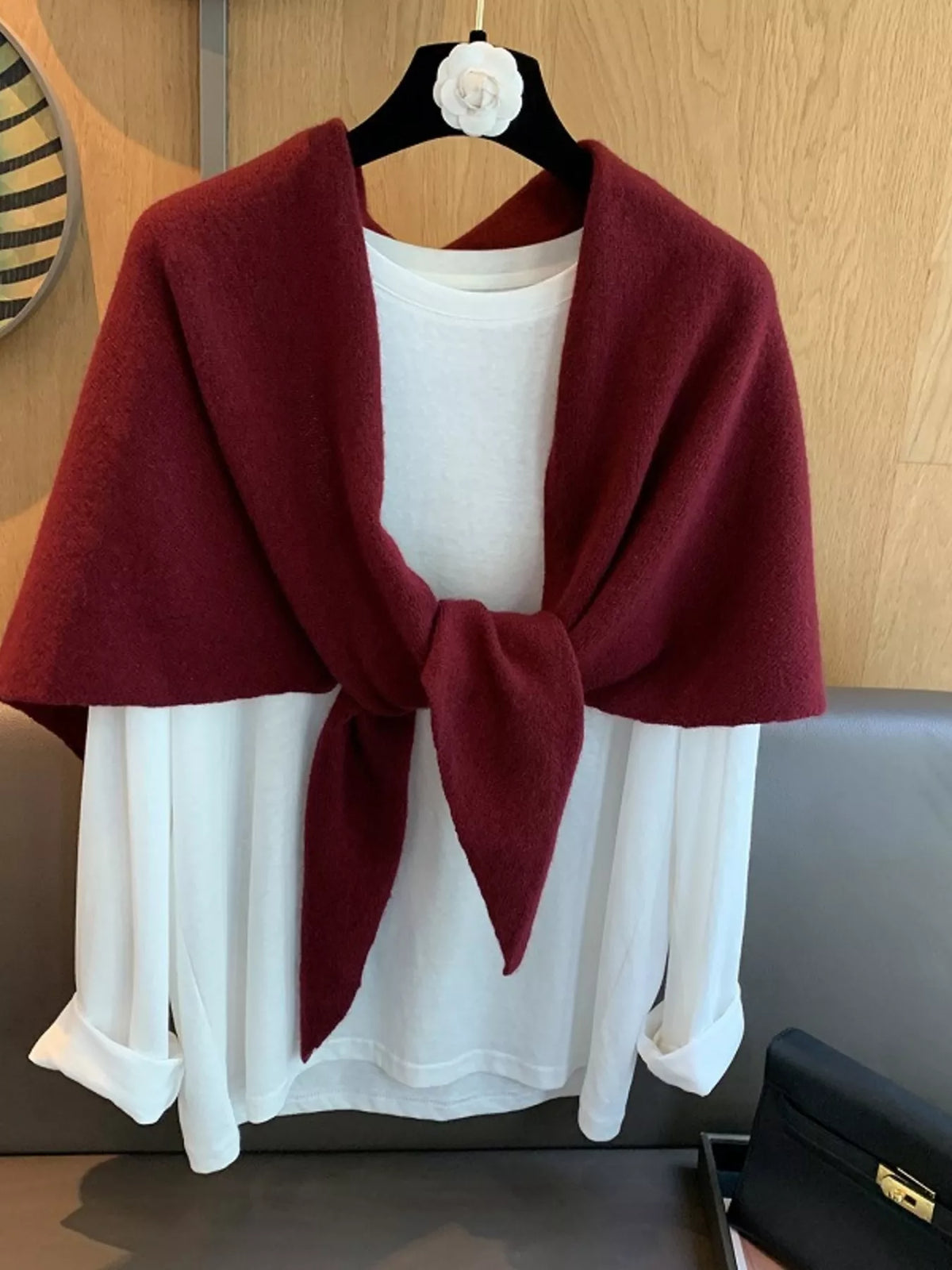 Wool Knit Scarf Shawl