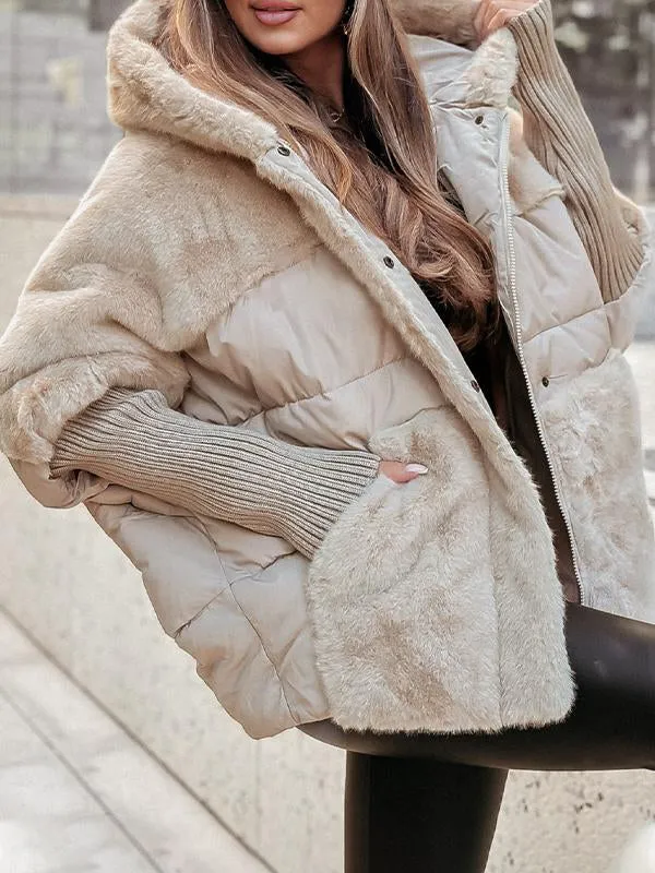 Fashionable Insulated Hooded Parka Coat