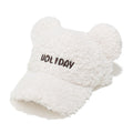 Cute Bear Ear Fleece Baseball Cap - Winter Warmth