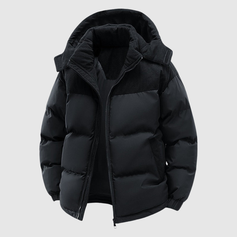 Warm Quilted Puffer Jacket for Men