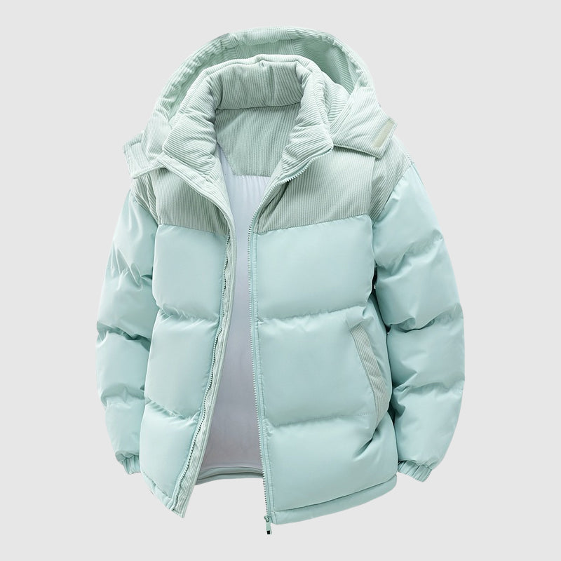 Warm Quilted Puffer Jacket for Men