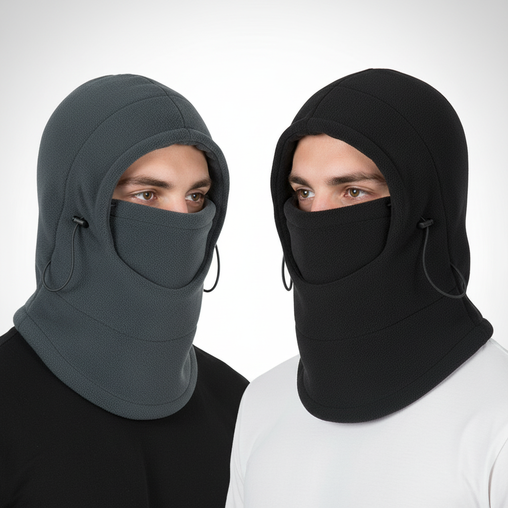 Warm 3 in 1 Fleece Hood with Face Mask