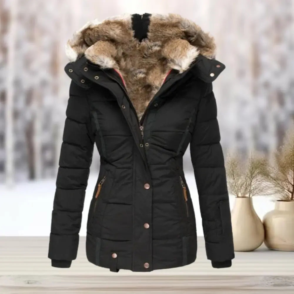 Slim Down Filled Women's Parka - Warm Winter Puffer Coat