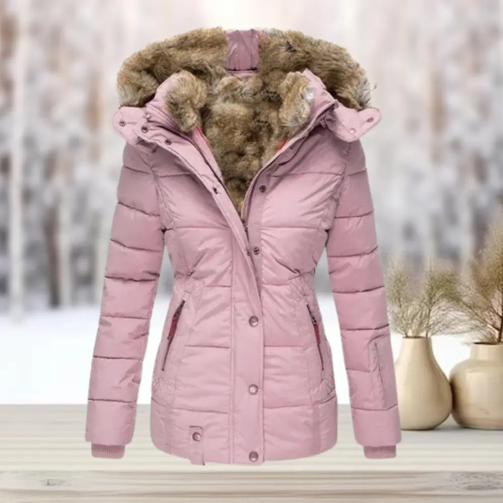 Slim Down Filled Women's Parka - Warm Winter Puffer Coat