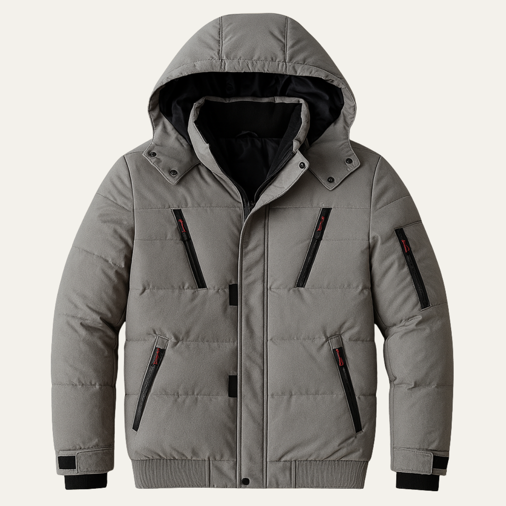 Insulated Men's Padded Hooded Down Jacket