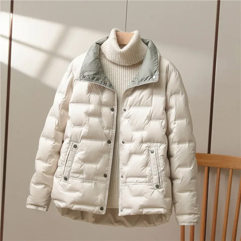 Warm Padded Down Coat | Casual Fit Quilted Jacket