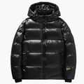 Warm Mens Puffer Coat with Zip Front and Long Sleeves