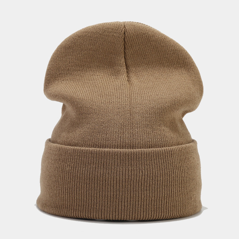 High-Quality Knit Beanie for Men and Women - Stylish Outdoor Cold Hat for Fall/Winter, Solid Color, Trendy Warmth, Light Layers Hat
