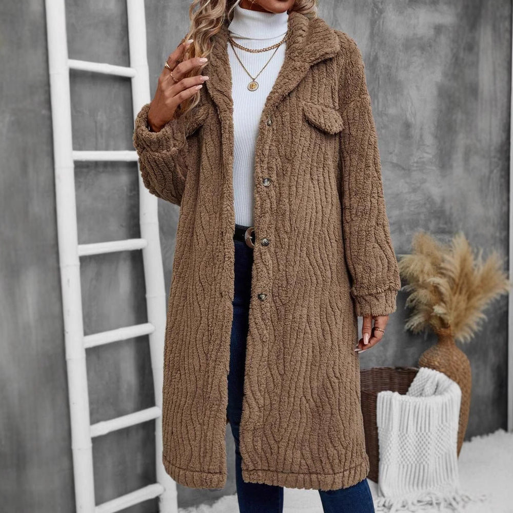 Luxurious Long Faux Fur Overcoat