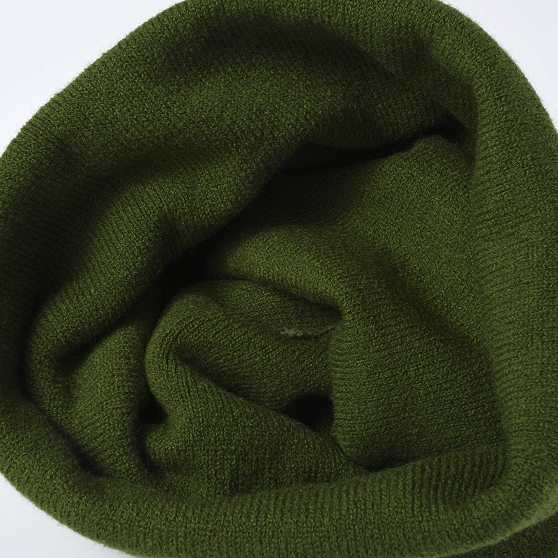 Preppy Tie-Dye Knit Beanie with Pom Pom - Ear Warmers for Autumn & Winter Outdoor Wear