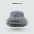 Pandaize Faux Rabbit Fur Bucket Hat for Women – Soft Plush Winter Hat, Warm & Stylish Cold Weather Accessory
