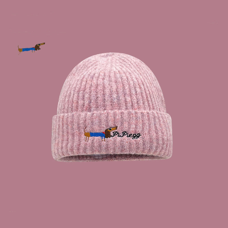 Vintage Animal Embroidered Hat - Winter Windproof Ear Protection Cotton Cap - Unisex Cold Weather Outdoor Beanie