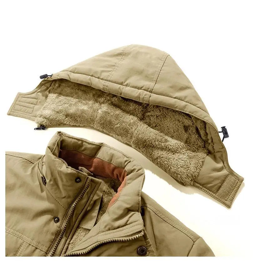 Warm Fleece Lined Hooded Parka Jacket
