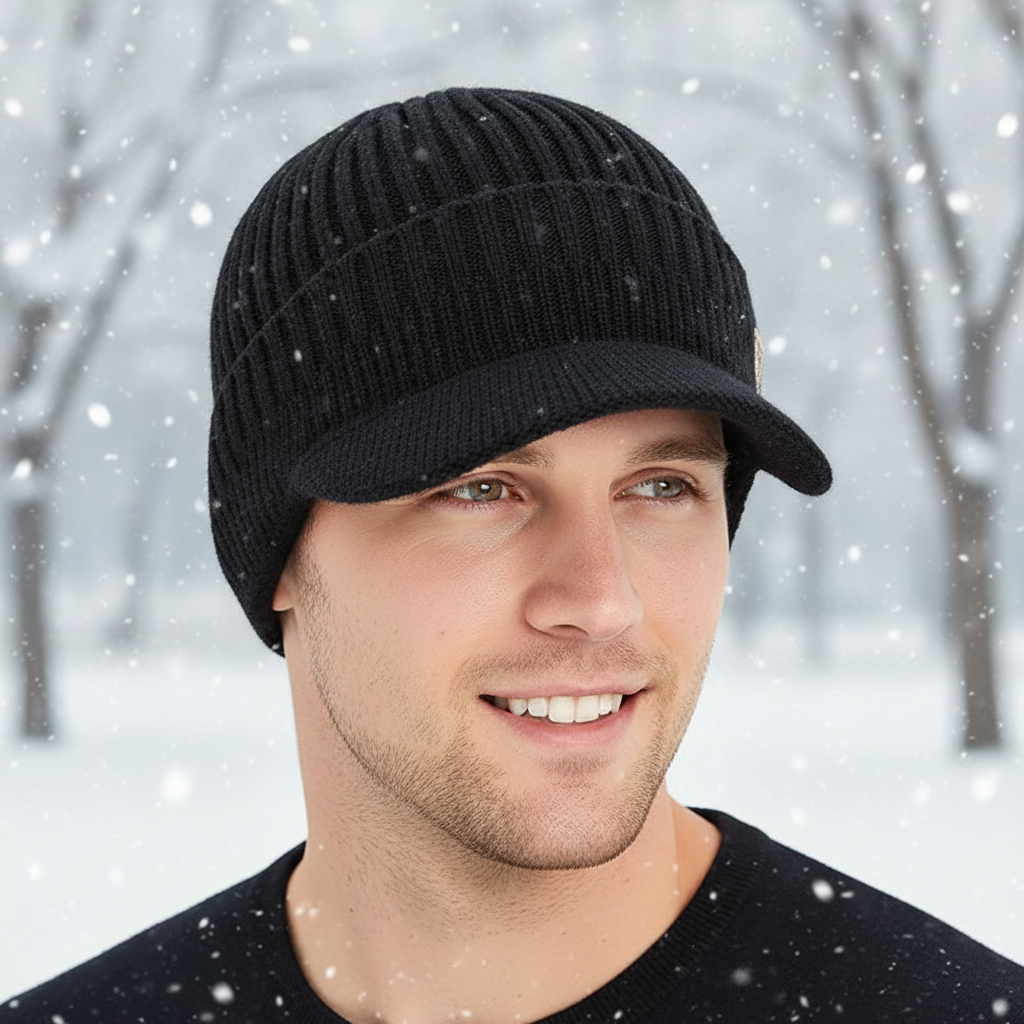 Warm Knit Hat with Earflaps