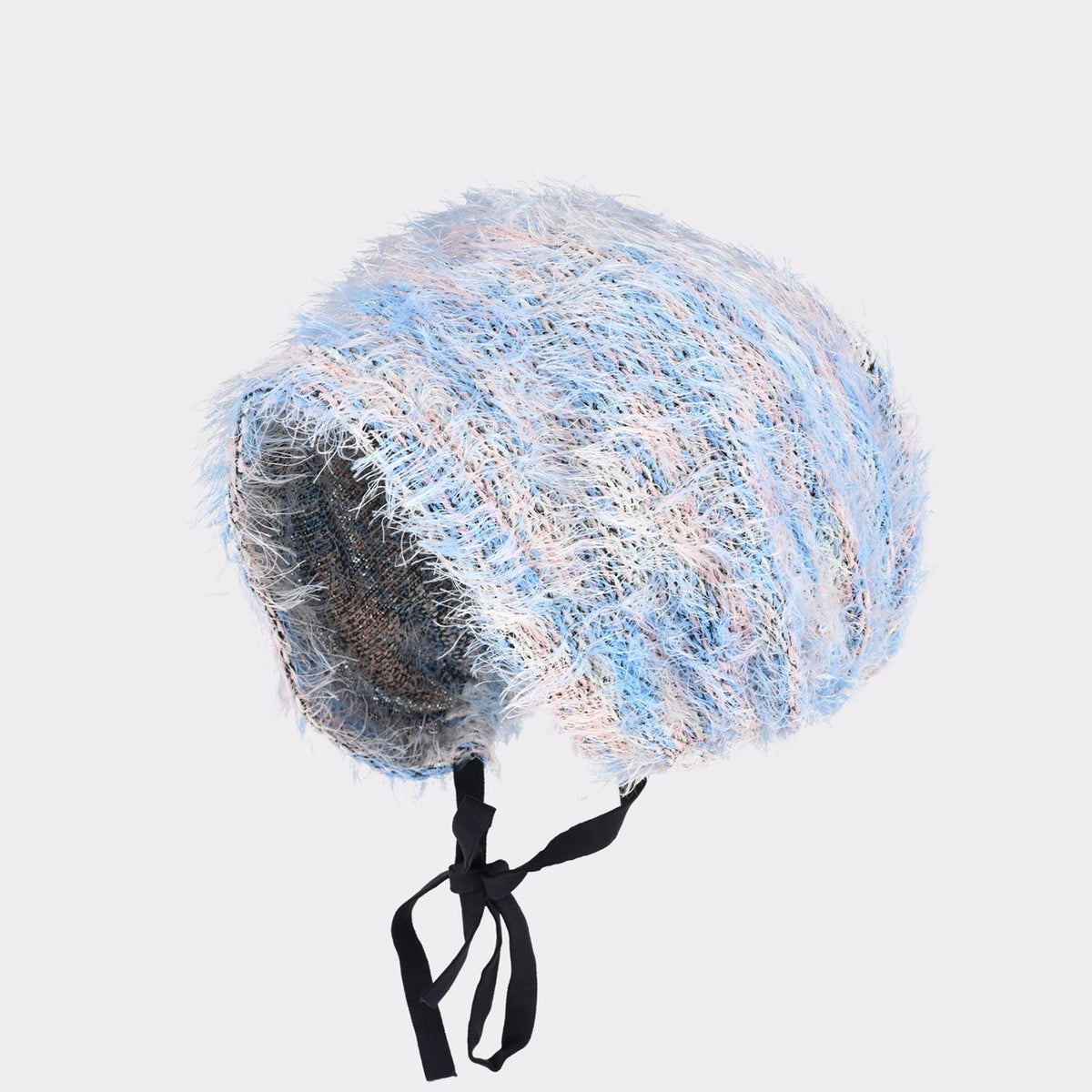 Tie-Back Plush Knit Hat - Cozy & Chic Winter Style