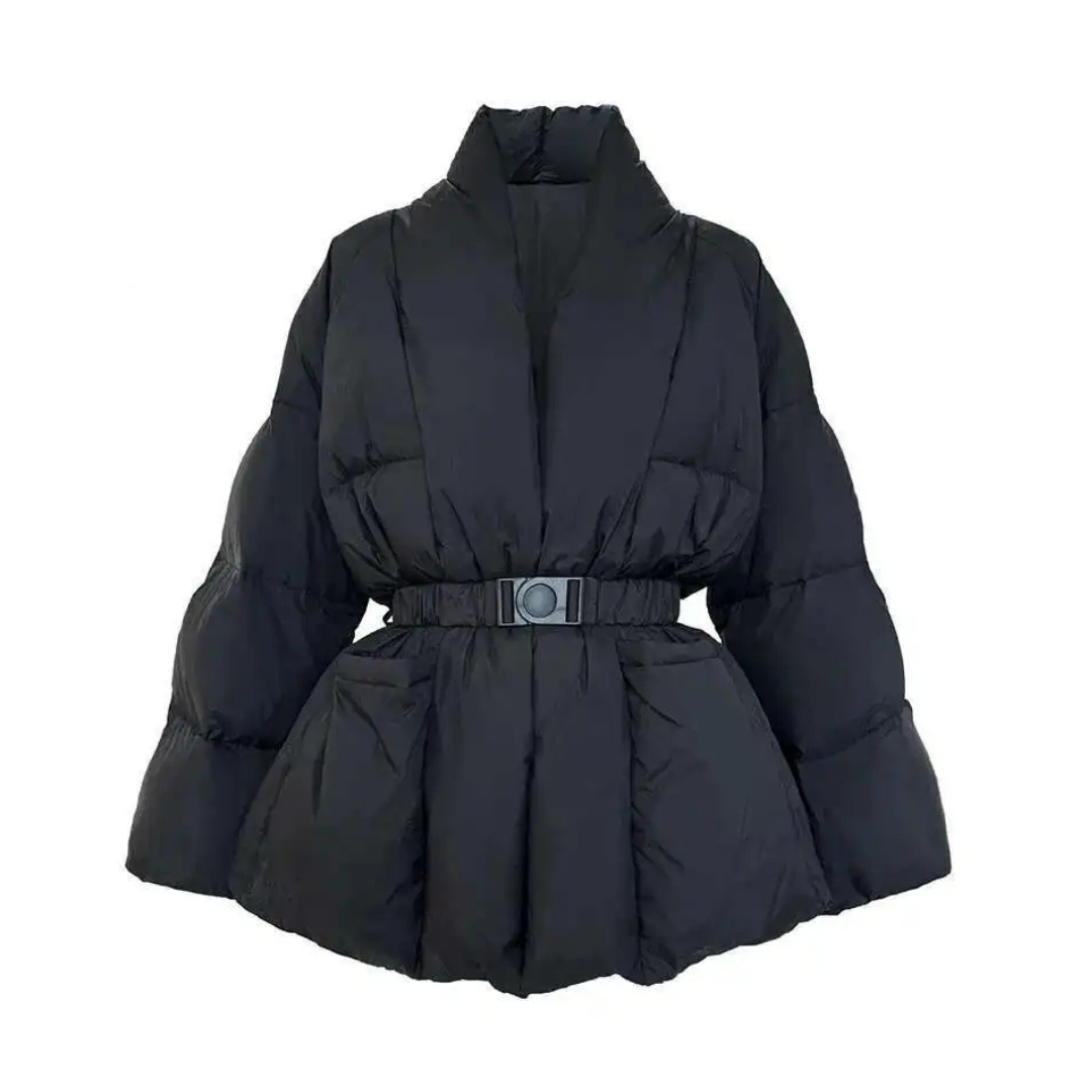 Warm Women's Puffer V-neck Winter Coat