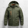 Casual Fit Parka with Fur Hood and Cargo Pockets