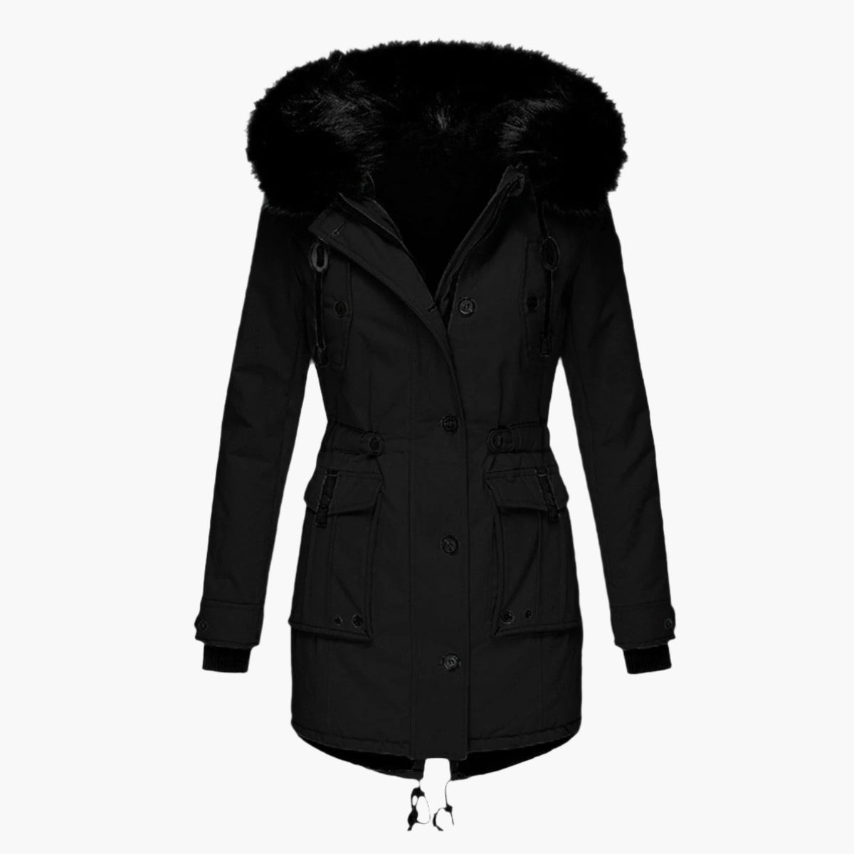 Warm Fur Hooded Winter Parka Coat