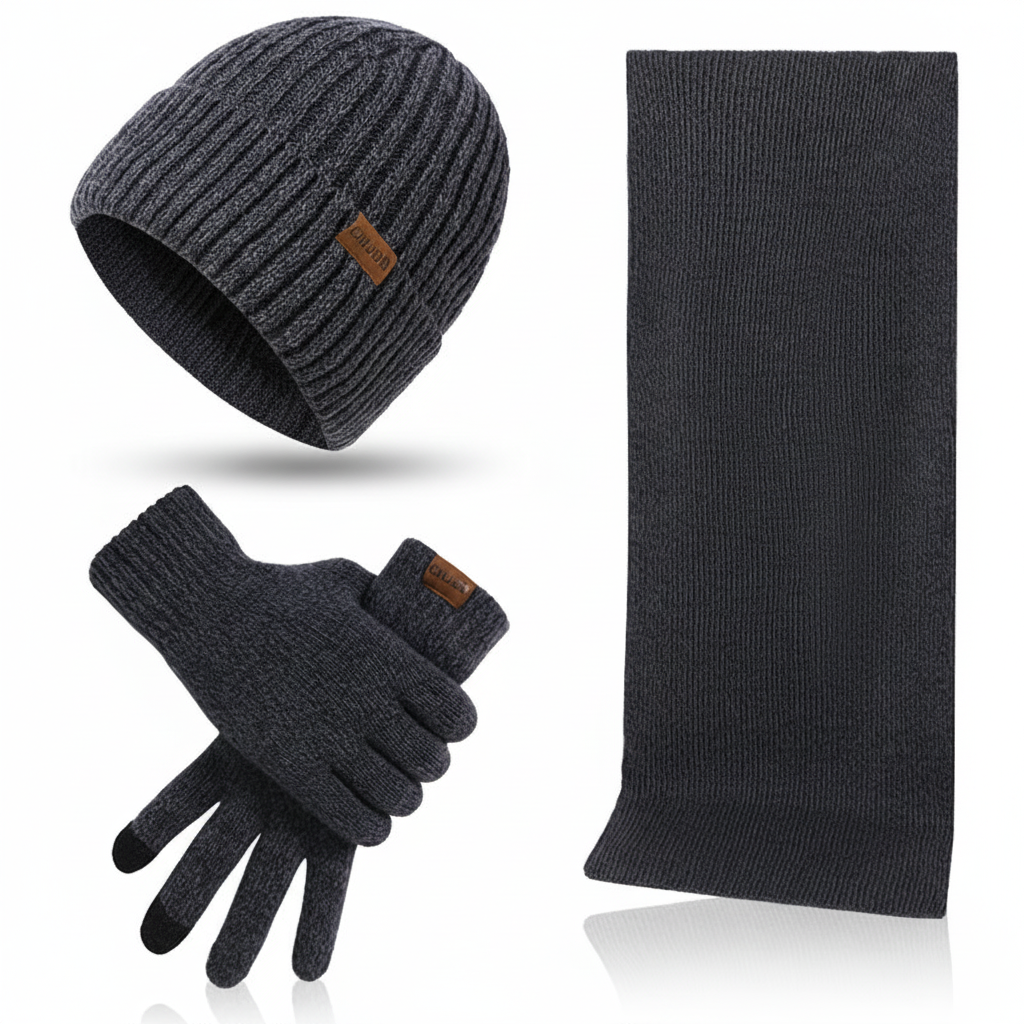 Warm Winter Hat and Gloves Set