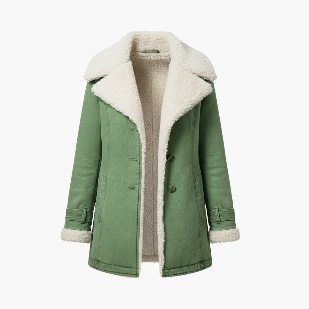 Warm Women's Parka Jacket with Zip Up Hood