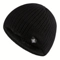 "Pandaize Snowflake Patched Winter Knit Hat: Fleece-lined Windproof Thermal Beanie"