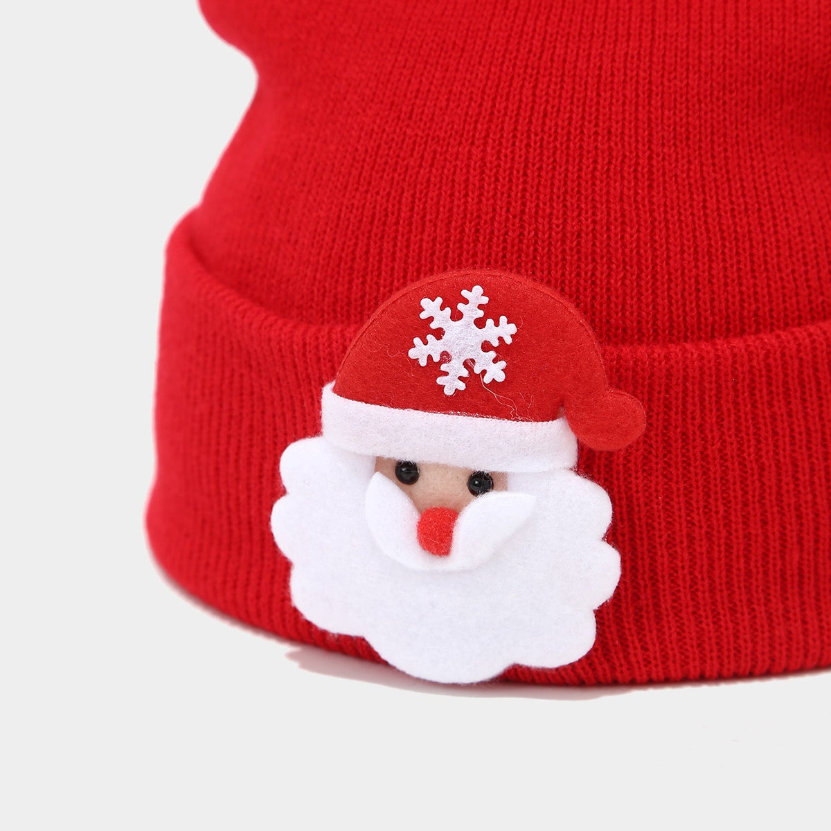 Santa Claus Fur Ball Beanie: Cozy Knit Winter Hat