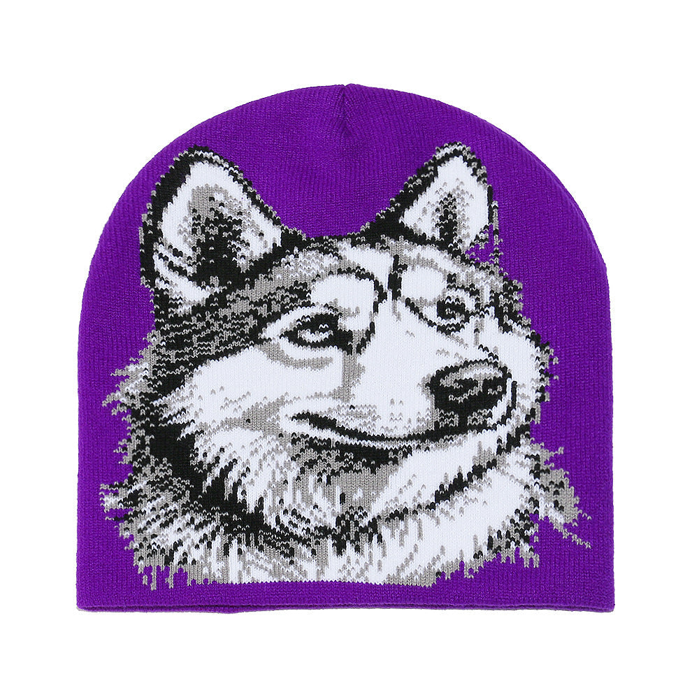 Wolf Knit Beanie: Cozy Fall & Winter Animal Hat
