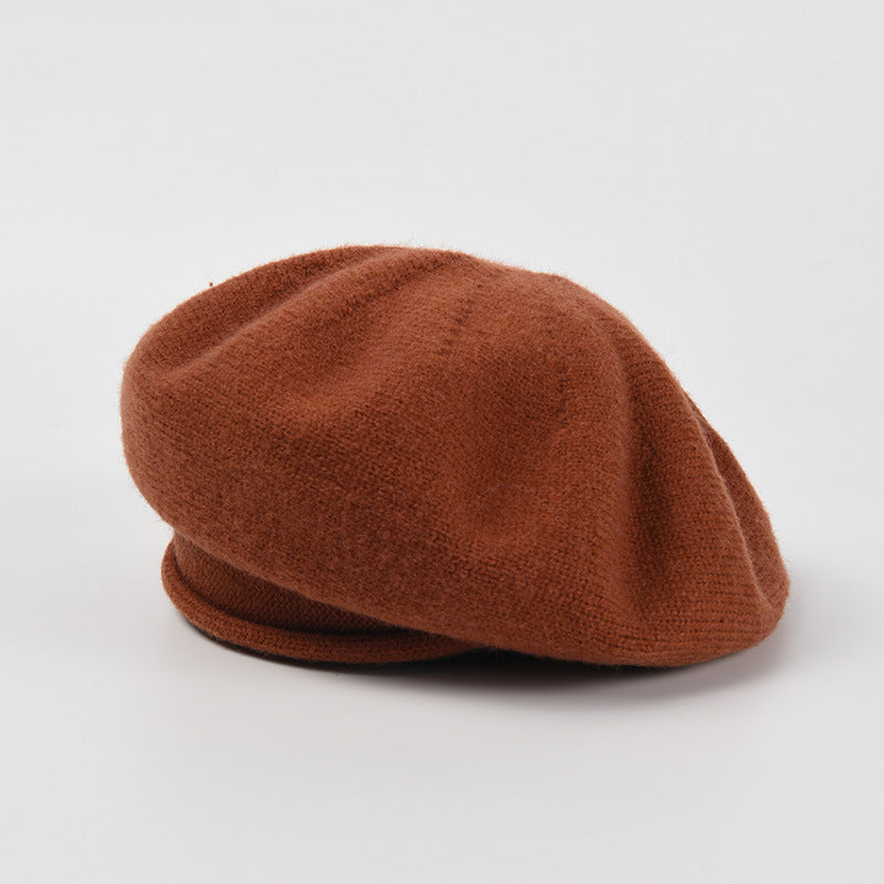 Cozy Knit Beret: Chic Autumn/Winter Painter Hat