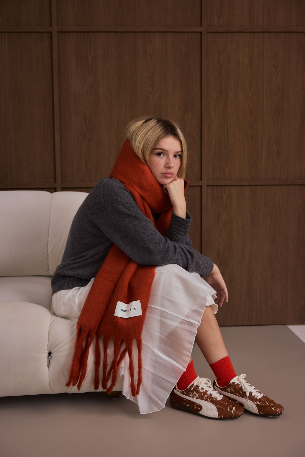 The Reykjavik Scarf - Red Earth