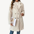 Ladies Luxury Faux Fur Trench Coat