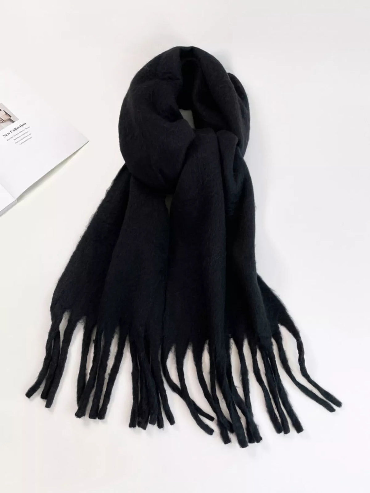Fringe Hem Soft Winter Scarf