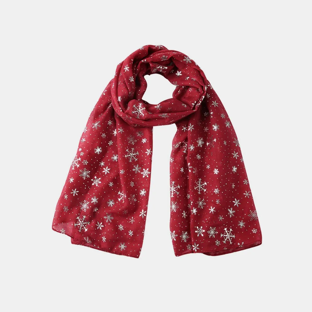 Thermal Snowflake Polyester Scarf