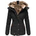 Soft Faux Fur Hooded Winter Puffer Coat for Women