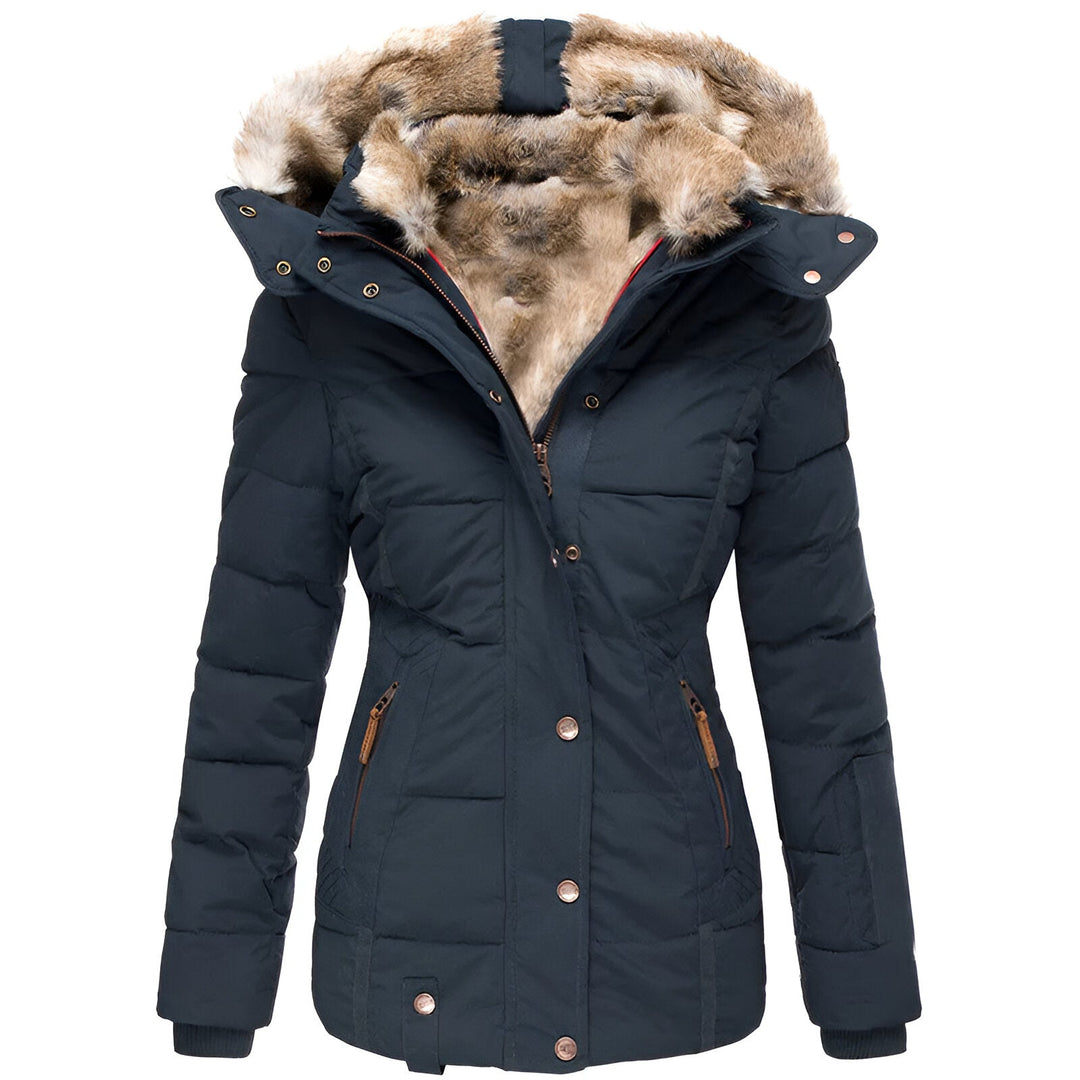 Warm Fur Trimmed Quilted Puffer Jacket