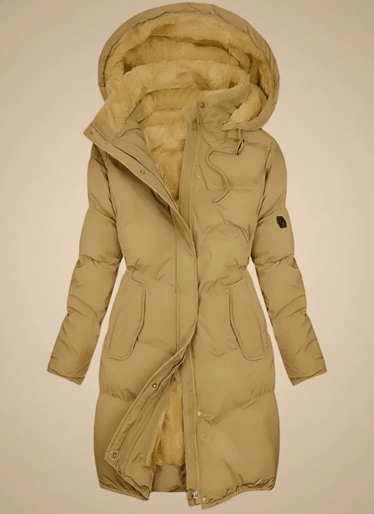 Warm Faux Fur Padded Winter Coat for Women