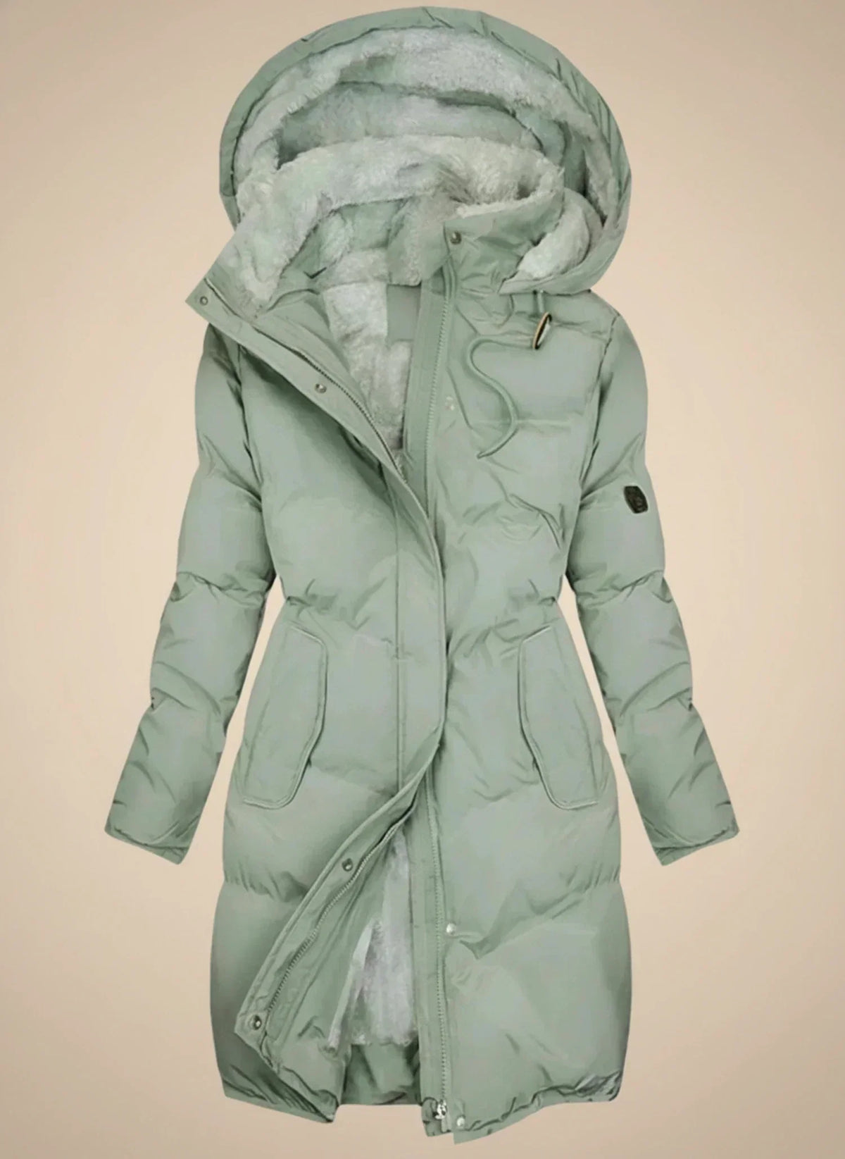Warm Faux Fur Padded Winter Coat for Women