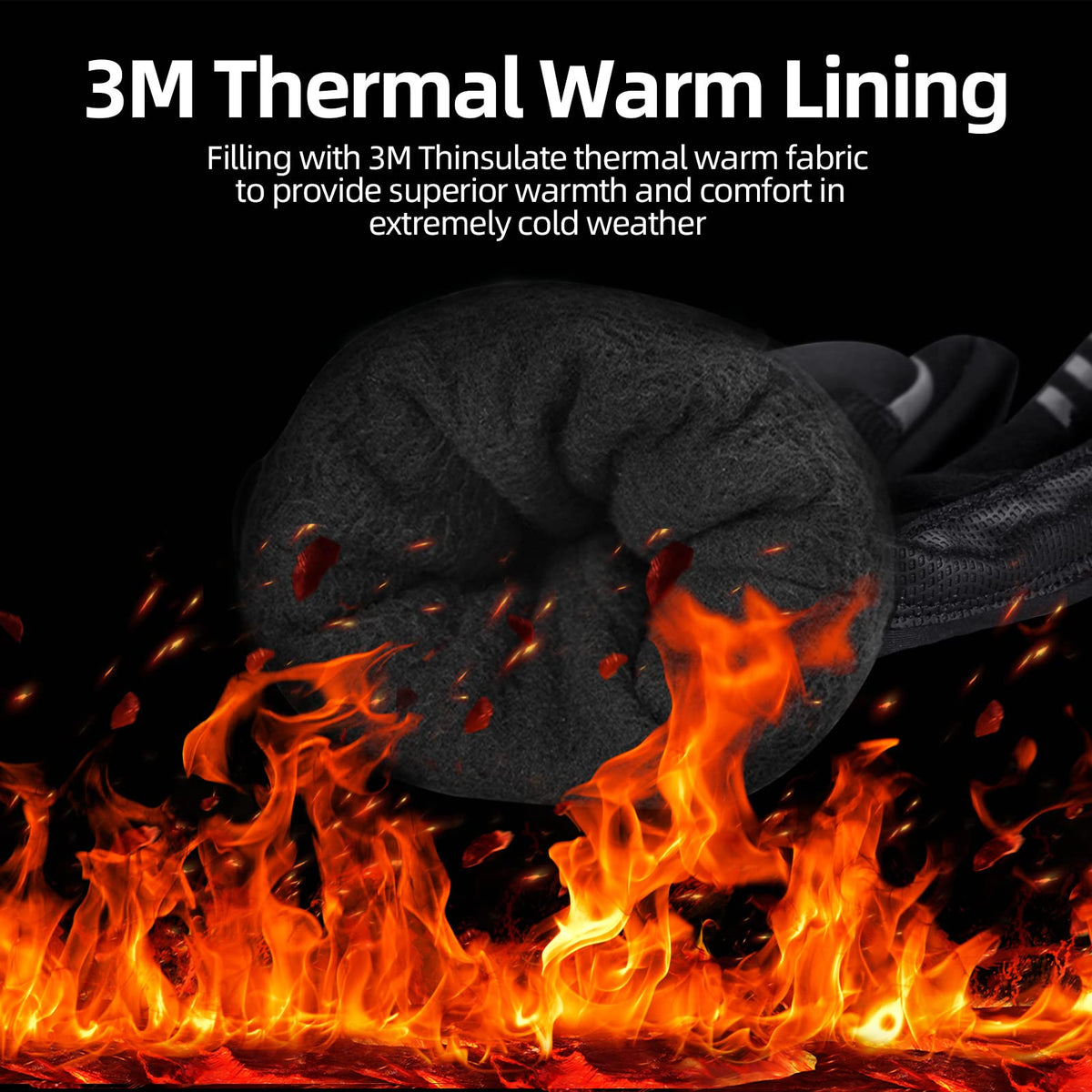 ROCKBROS Winter Ski Gloves Waterproof 3M Thinsulate Touch Screen Thermal Gloves for Men  Women