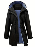 Ladies Stylish Waterproof Hooded Jacket