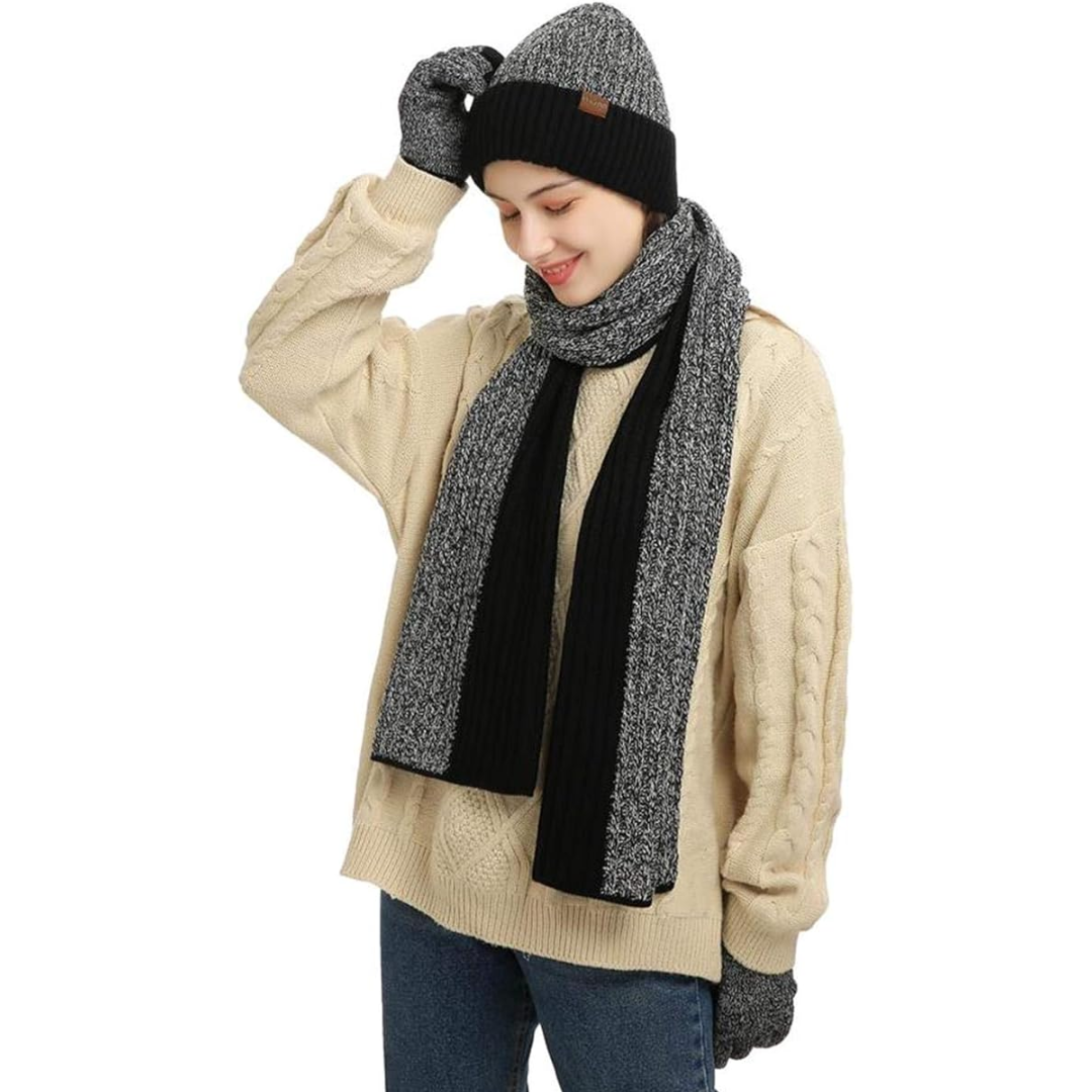Warm Thermal Hat and Gloves Set for Men