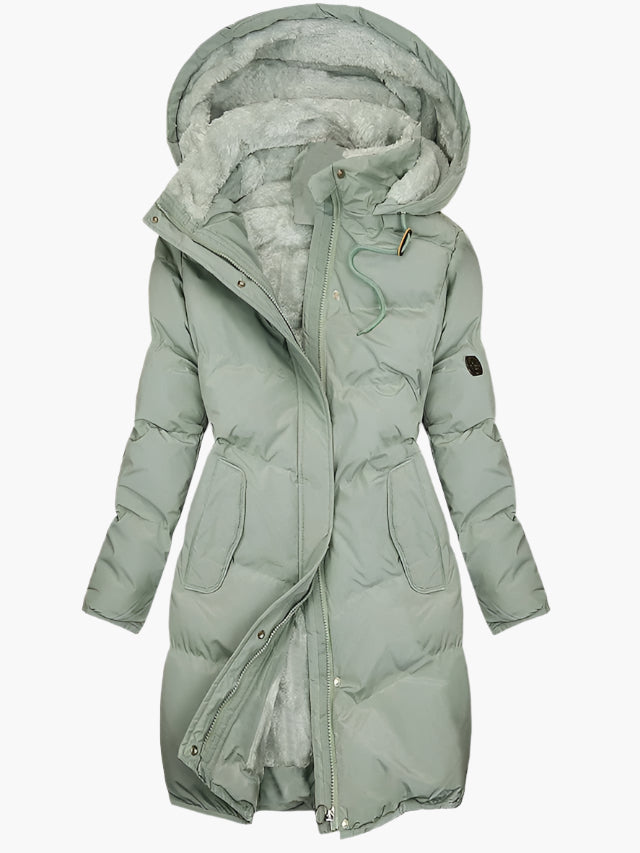 Warm Fuzzy Puffer Parka Coat